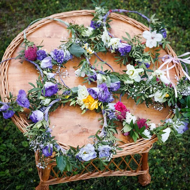 Beautiful wedding ceremony set with stunning flower arrangements.